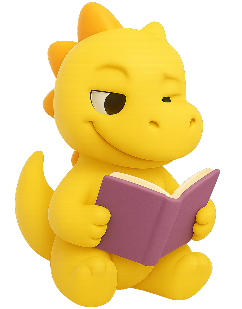 Cute reading mascot